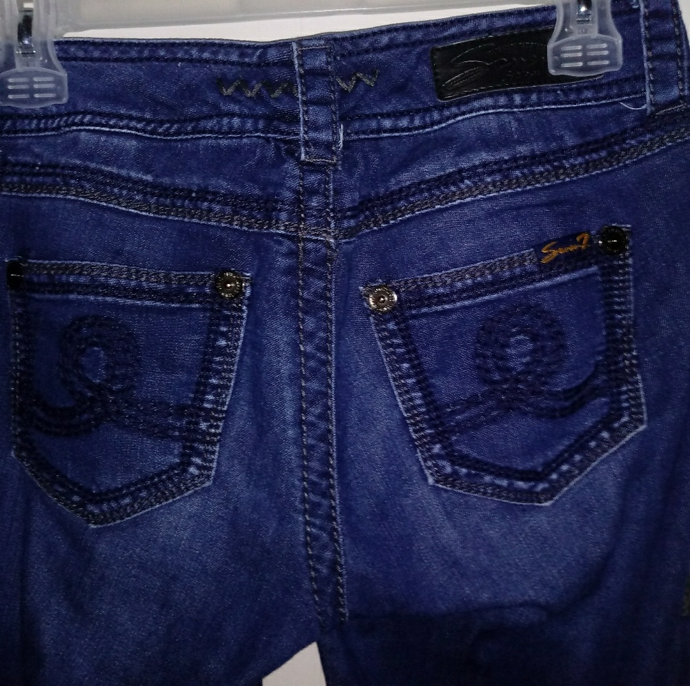 Seven7 Jeans Sz 4 Dark Wash Blue Denim